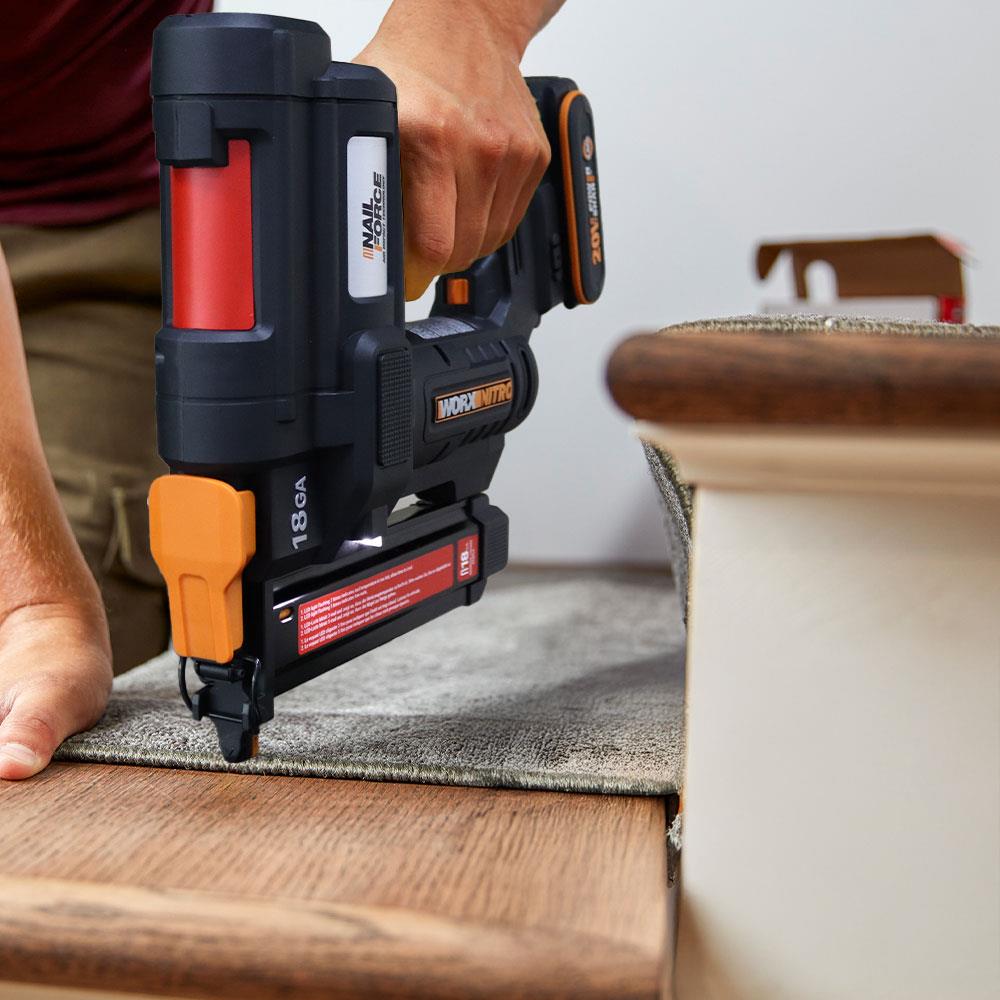 WORX WX844.9 20Volt 16 - 40mm Profesyonel Şarjlı Zımba Makinesi + 2700 Adet Yedek Zımba (Akü Dahil Değildir) - Onivias